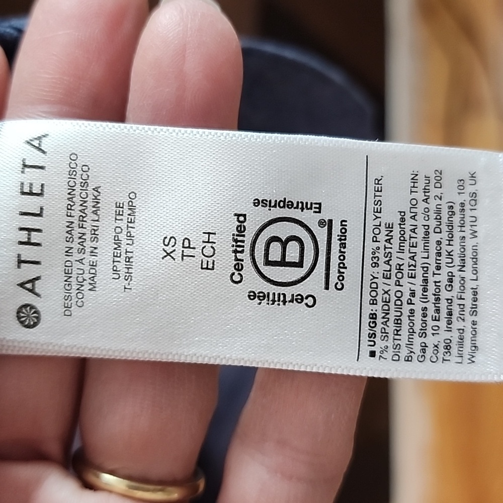 Athleta Uptempo Tee in a blue/gray color Size XS - Picture 4 of 6